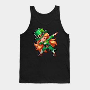 Dabbing Female Leprechaun Tank Top